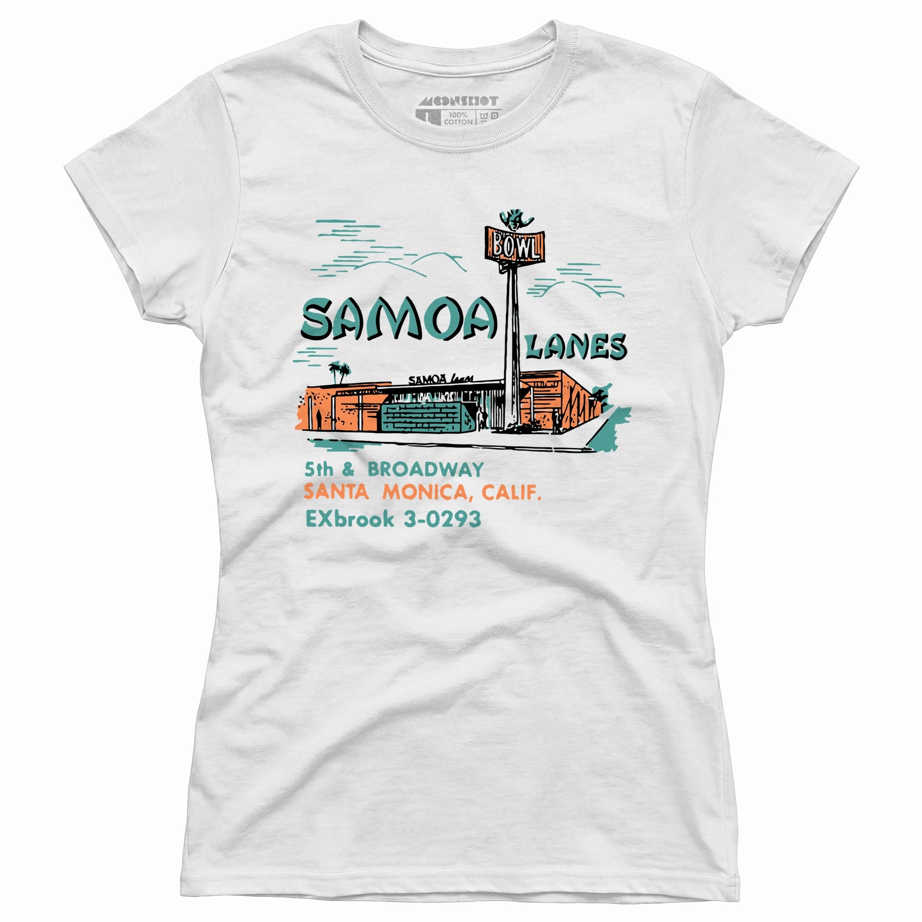 Samoa Lanes - Santa Monica, CA - Vintage Bowling Alley - Women's T-Shirt