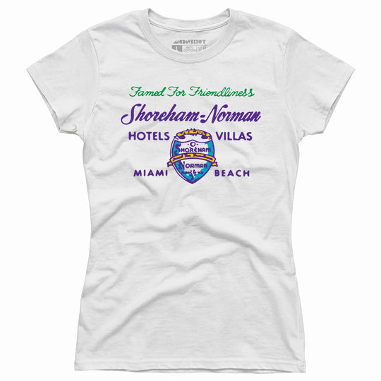 Shoreham Norman Hotels & Villas v2 - Miami, FL - Vintage Hotel - Women's T-Shirt