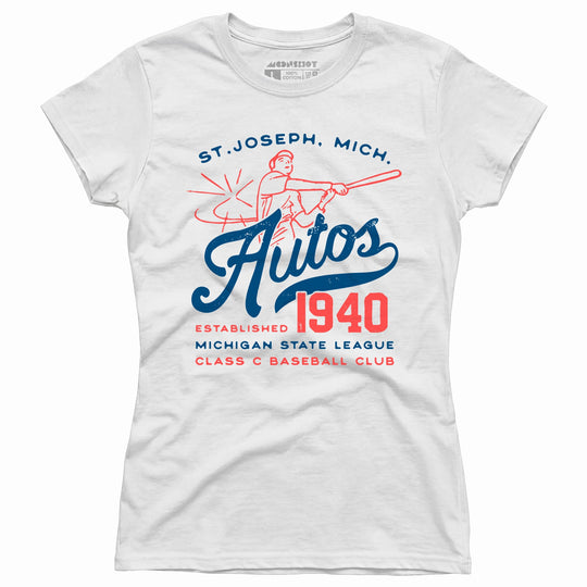 St. Joseph Autos - Michigan - Vintage Defunct Baseball Teams - Women's T-Shirt