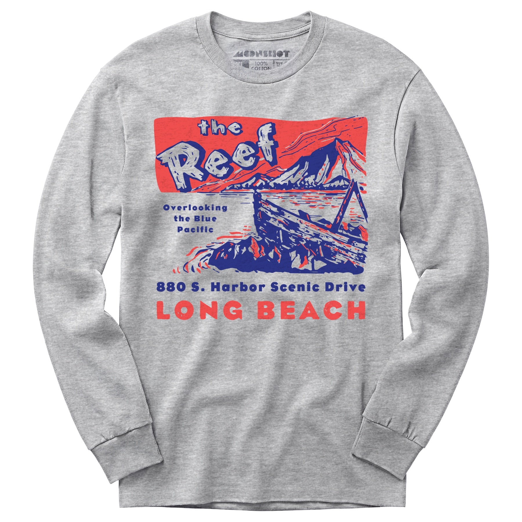 The Reef - Long Beach, CA - Vintage Tiki Bar - Long Sleeve T-Shirt