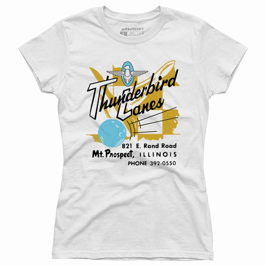 Thunderbird Lanes - Mt. Prospect, IL - Vintage Bowling Alley - Women's T-Shirt