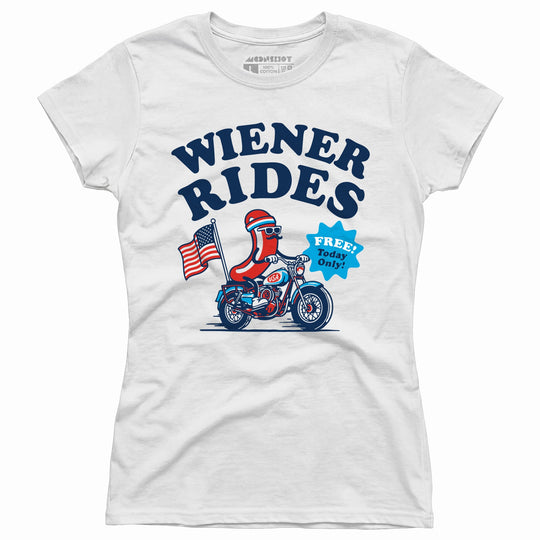 Wiener Rides 4th of July - Women's T-Shirt