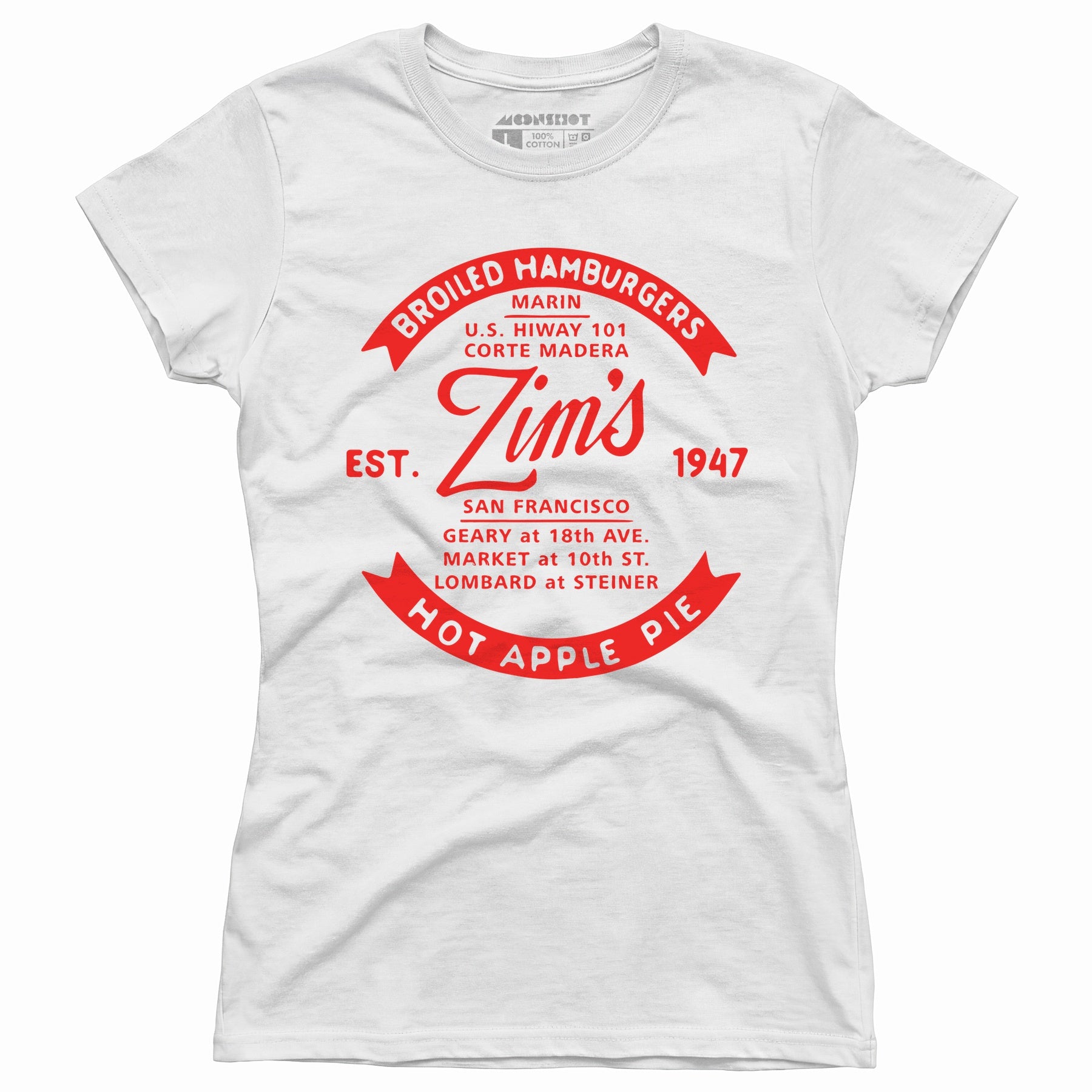 Zim's Hamburgers v4 - San Francisco, CA - Vintage Restaurant - Women's T-Shirt