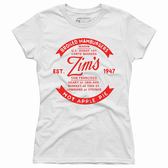 Zim's Hamburgers v4 - San Francisco, CA - Vintage Restaurant - Women's T-Shirt