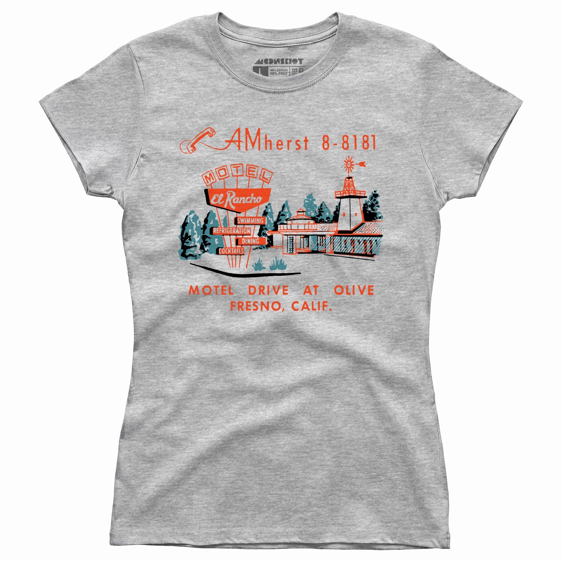 El Rancho Motel - Fresno, CA - Vintage Motel - Women's T-Shirt