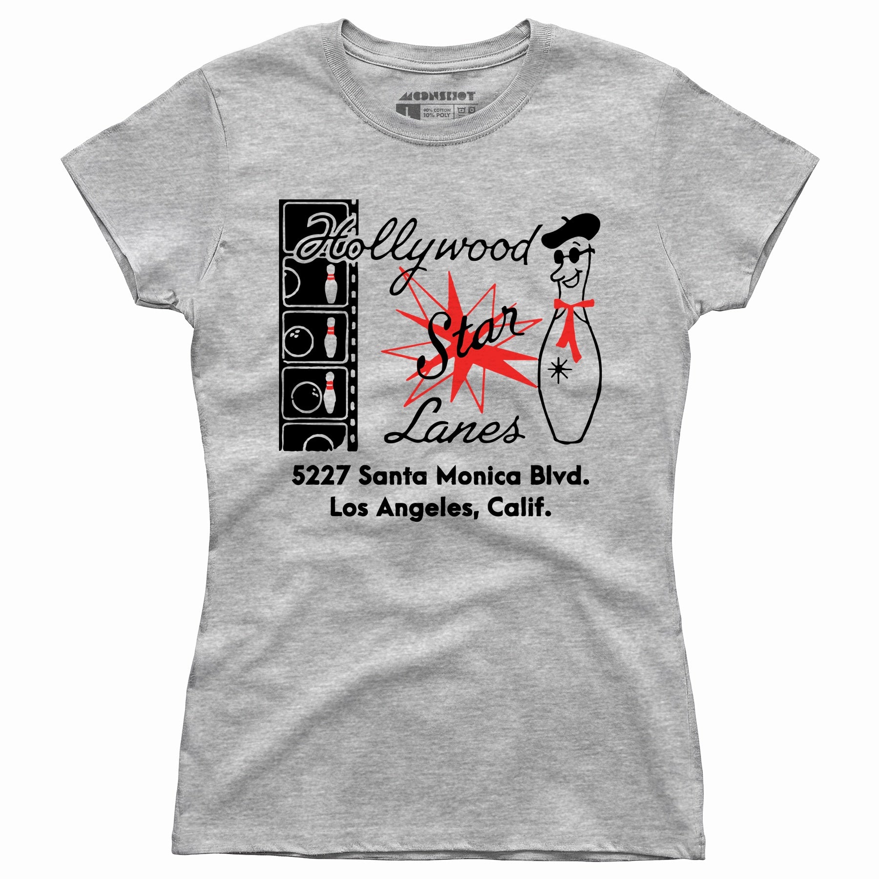 Hollywood Star Lanes - Los Angeles, CA - Vintage Bowling Alley - Women's T-Shirt