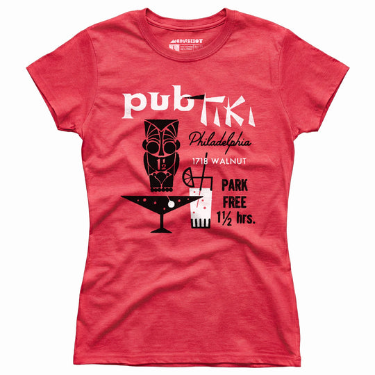Pub Tiki - Philadelphia, PA - Vintage Tiki Bar - Women's T-Shirt