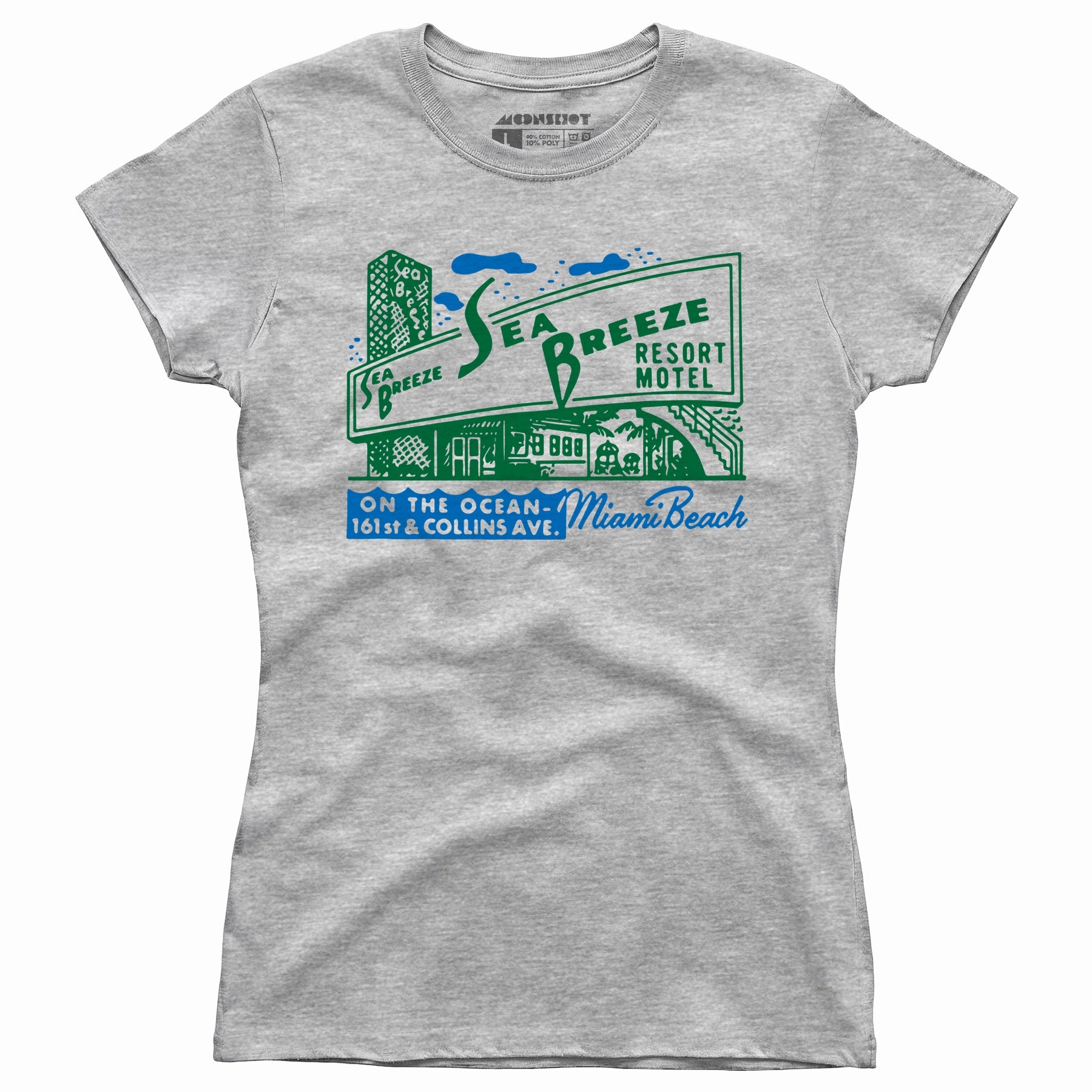 Sea Breeze - Miami, FL - Vintage Motel - Women's T-Shirt