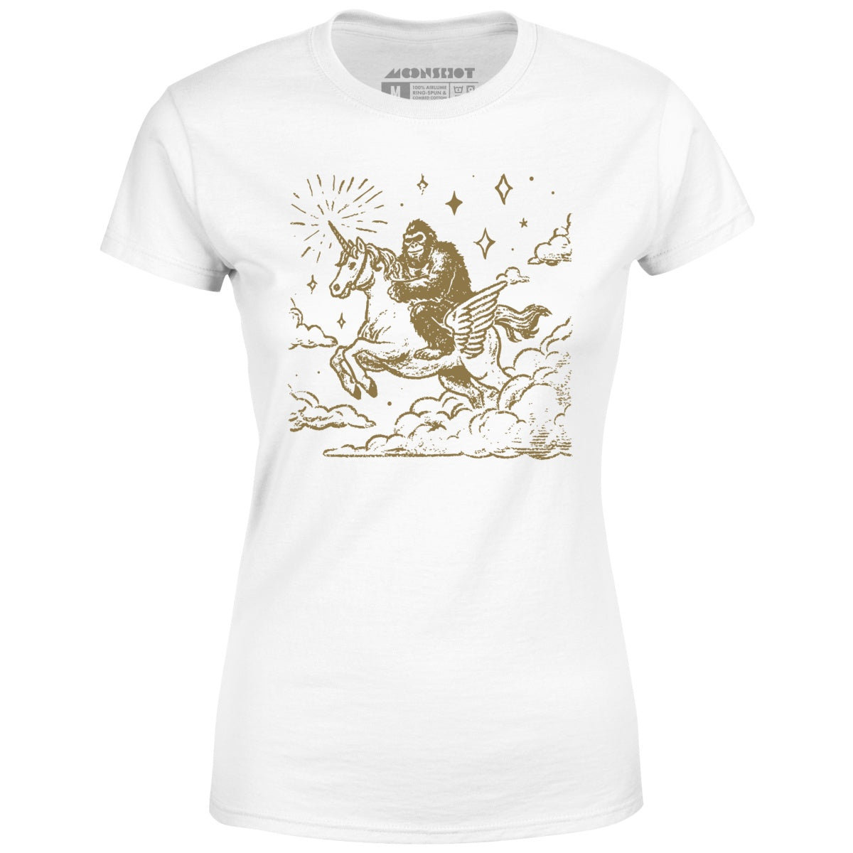 Bigfoot Riding On a Unicorn - Women's T-Shirt