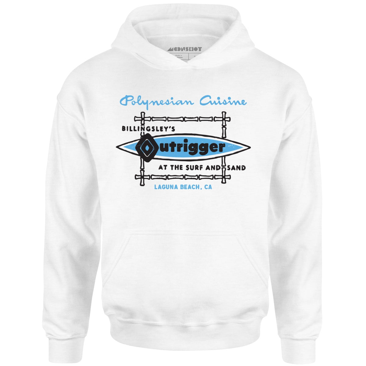 Billingsley's Outrigger - Laguna Beach, CA - Vintage Tiki Bar - Unisex Hoodie