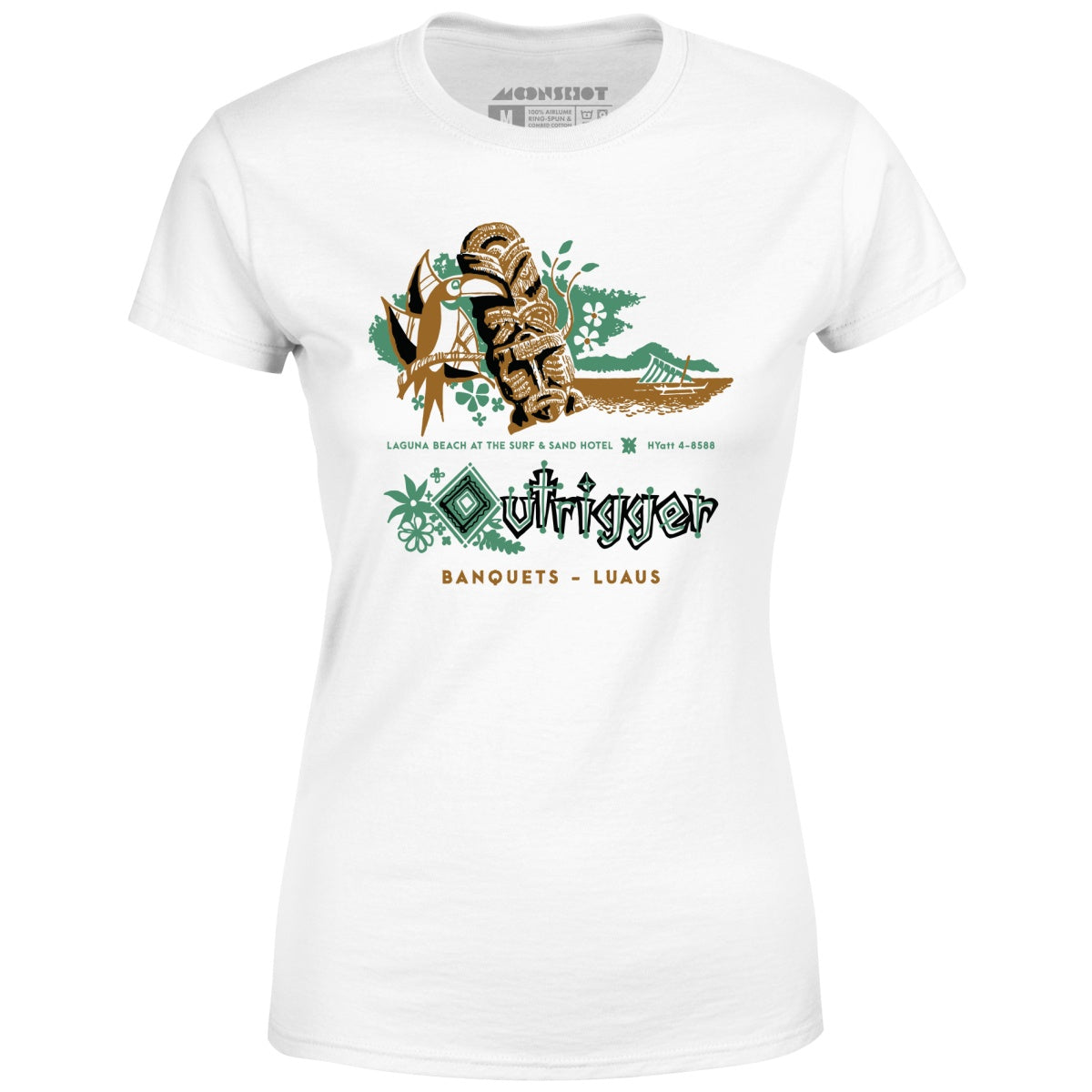Billingsley's Outrigger v3 - Laguna Beach, CA - Vintage Tiki Bar - Women's T-Shirt