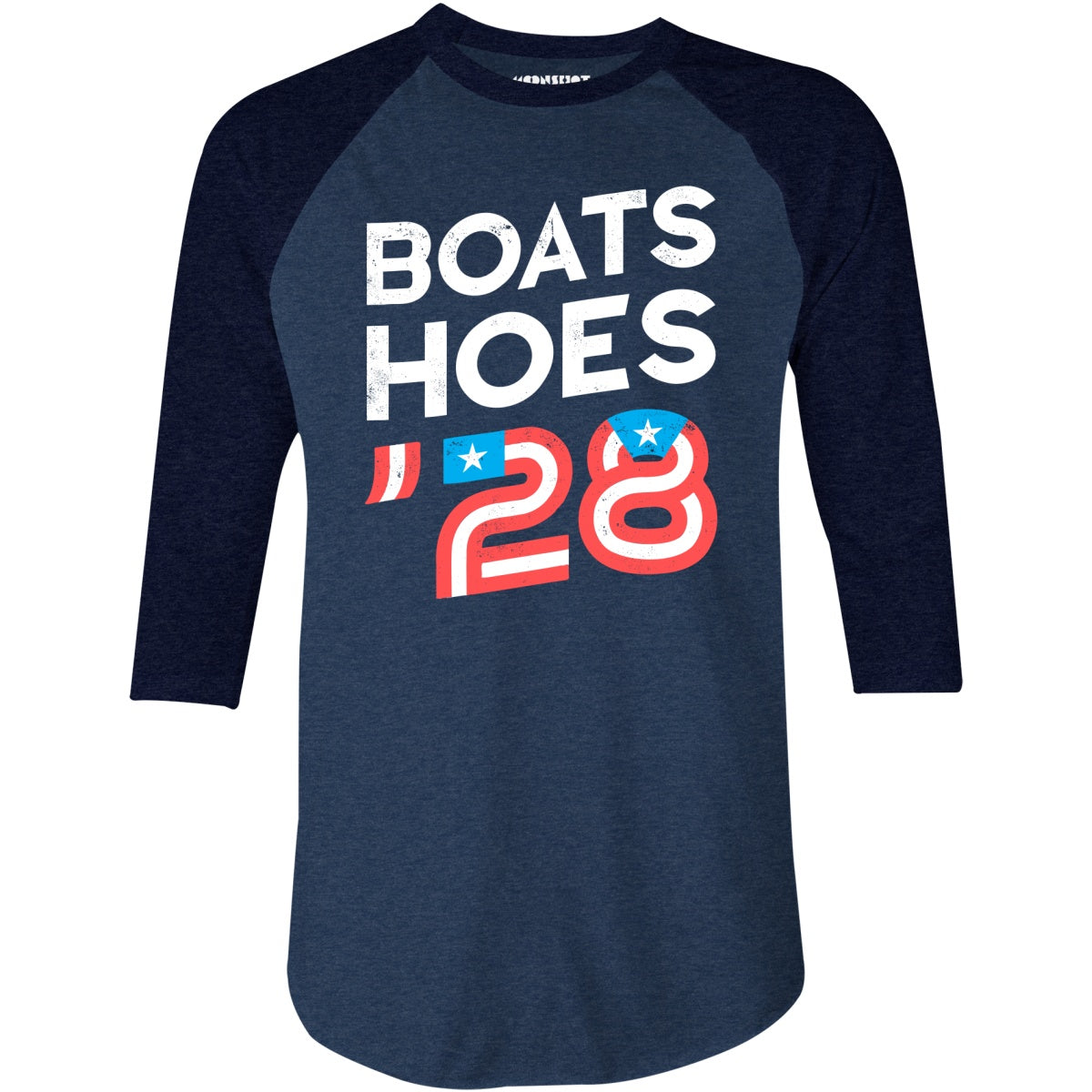 Boats & Hoes '28 - 3/4 Sleeve Raglan T-Shirt