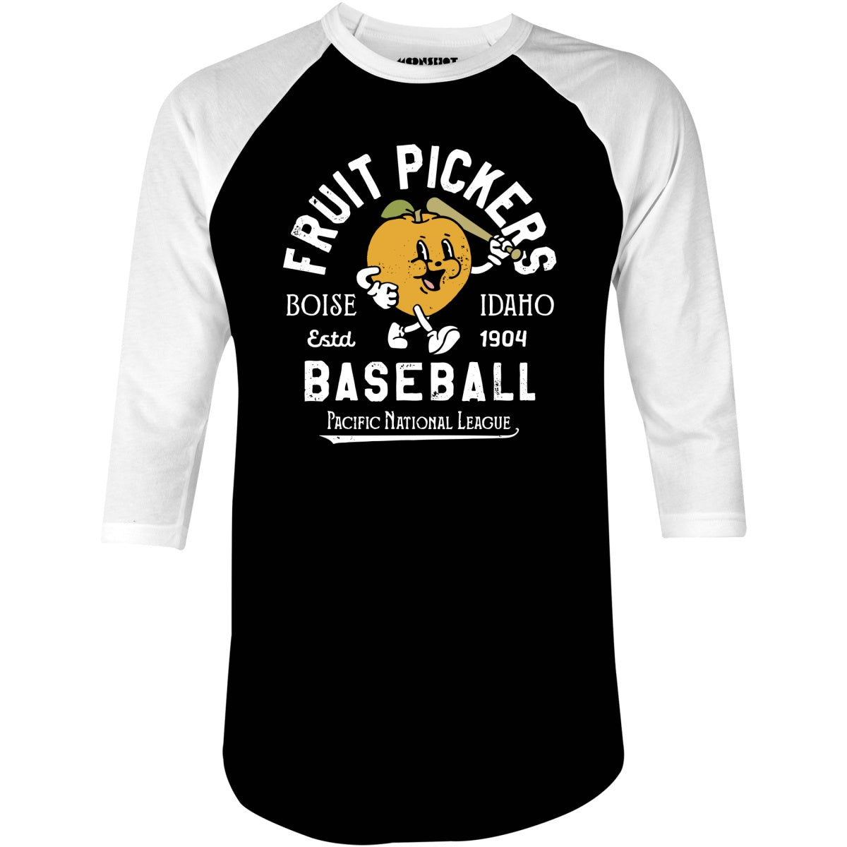 Boise Fruit Pickers - Idaho - Vintage Defunct Baseball Teams - 3/4 Sleeve Raglan T-Shirt