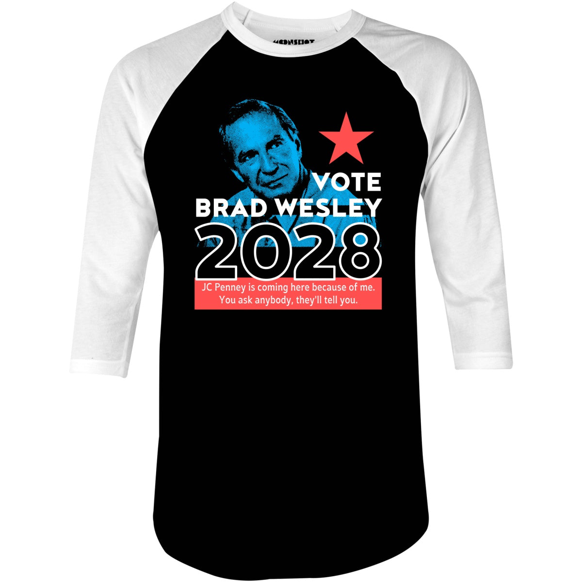 Brad Wesley 2028 - 3/4 Sleeve Raglan T-Shirt