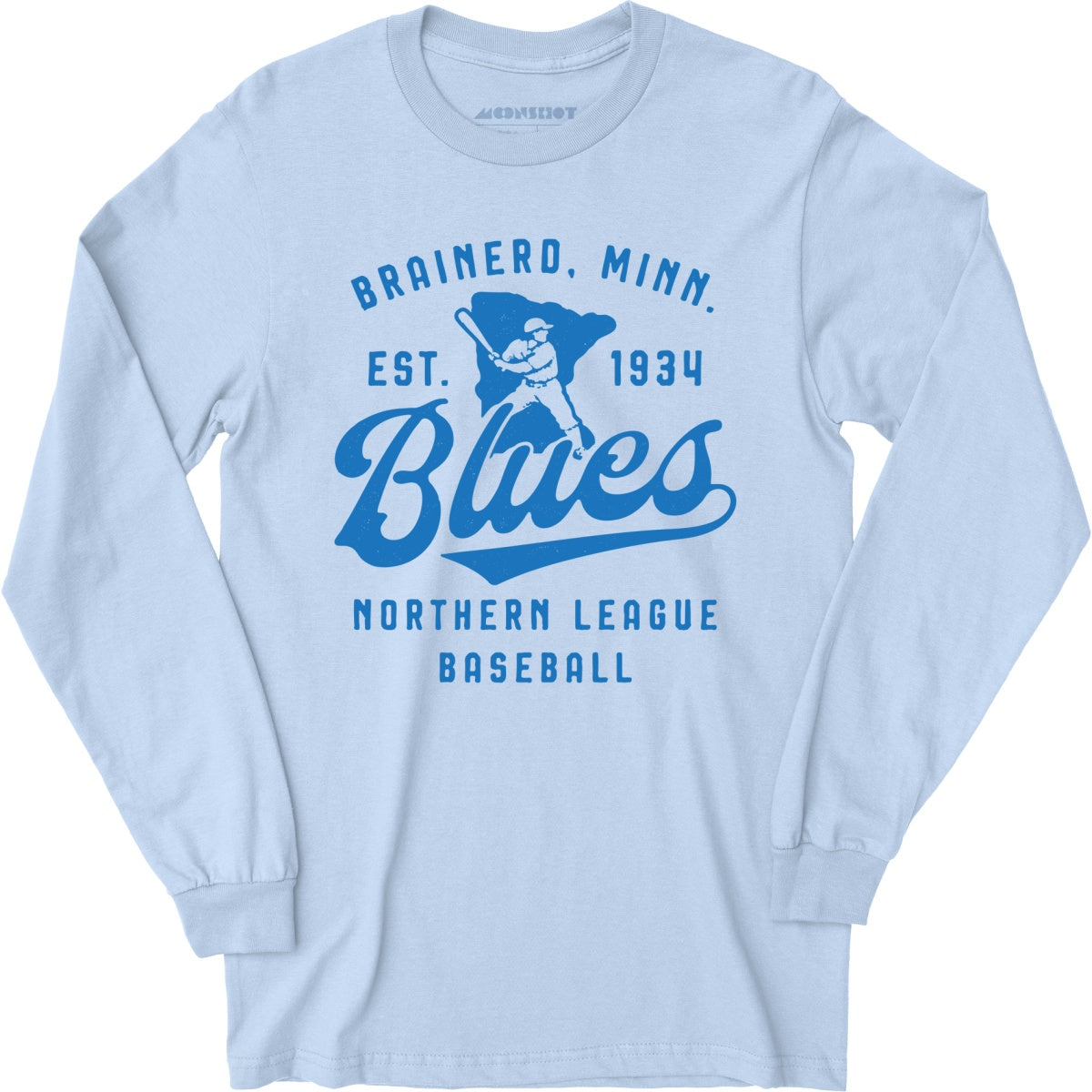 Brainerd Blues - Minnesota - Vintage Defunct Baseball Teams - Long Sleeve T-Shirt