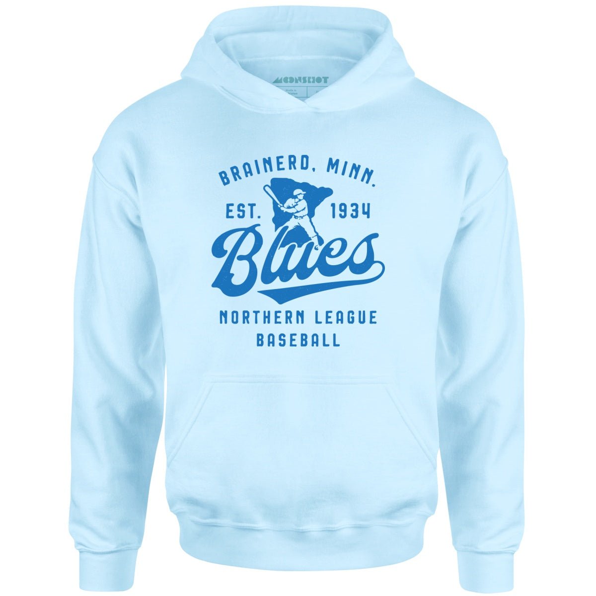 Brainerd Blues - Minnesota - Vintage Defunct Baseball Teams - Unisex Hoodie