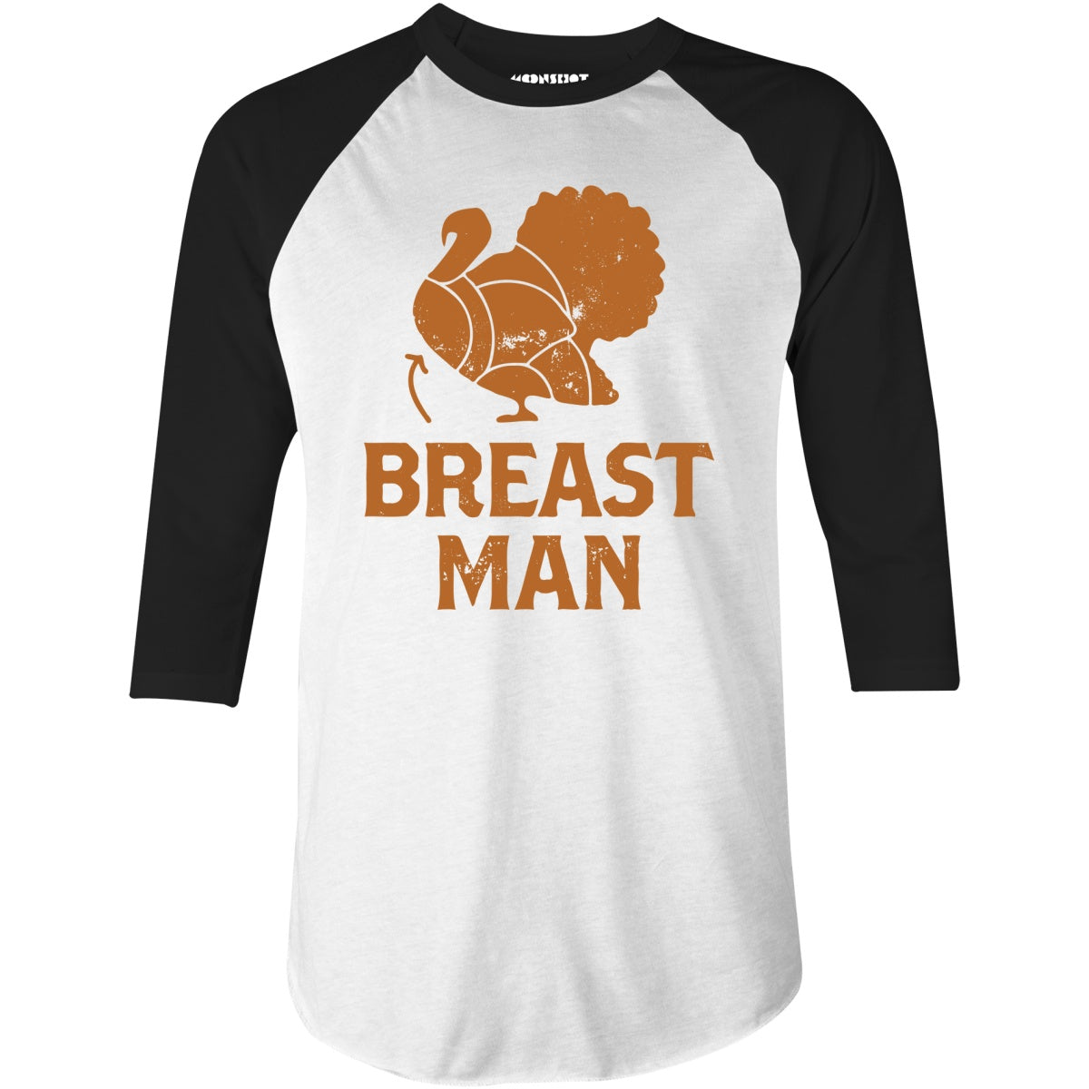 Breast Man - 3/4 Sleeve Raglan T-Shirt