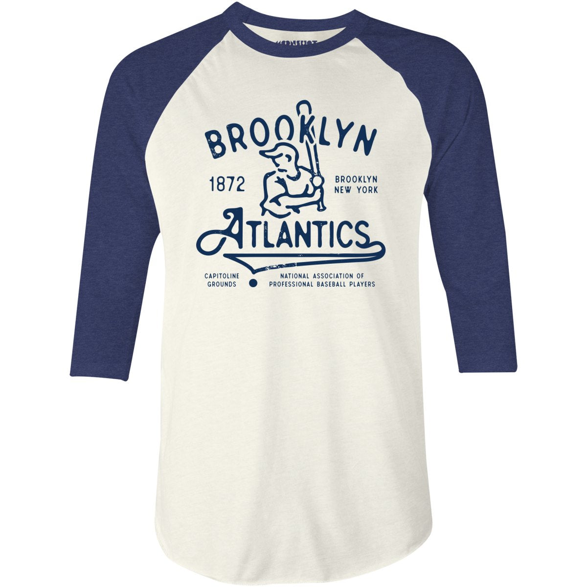 Brooklyn Atlantics - New York - Vintage Defunct Baseball Teams - 3/4 Sleeve Raglan T-Shirt