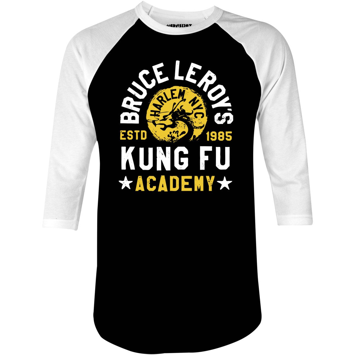 Bruce Leroy's Kung Fu Academy - 3/4 Sleeve Raglan T-Shirt