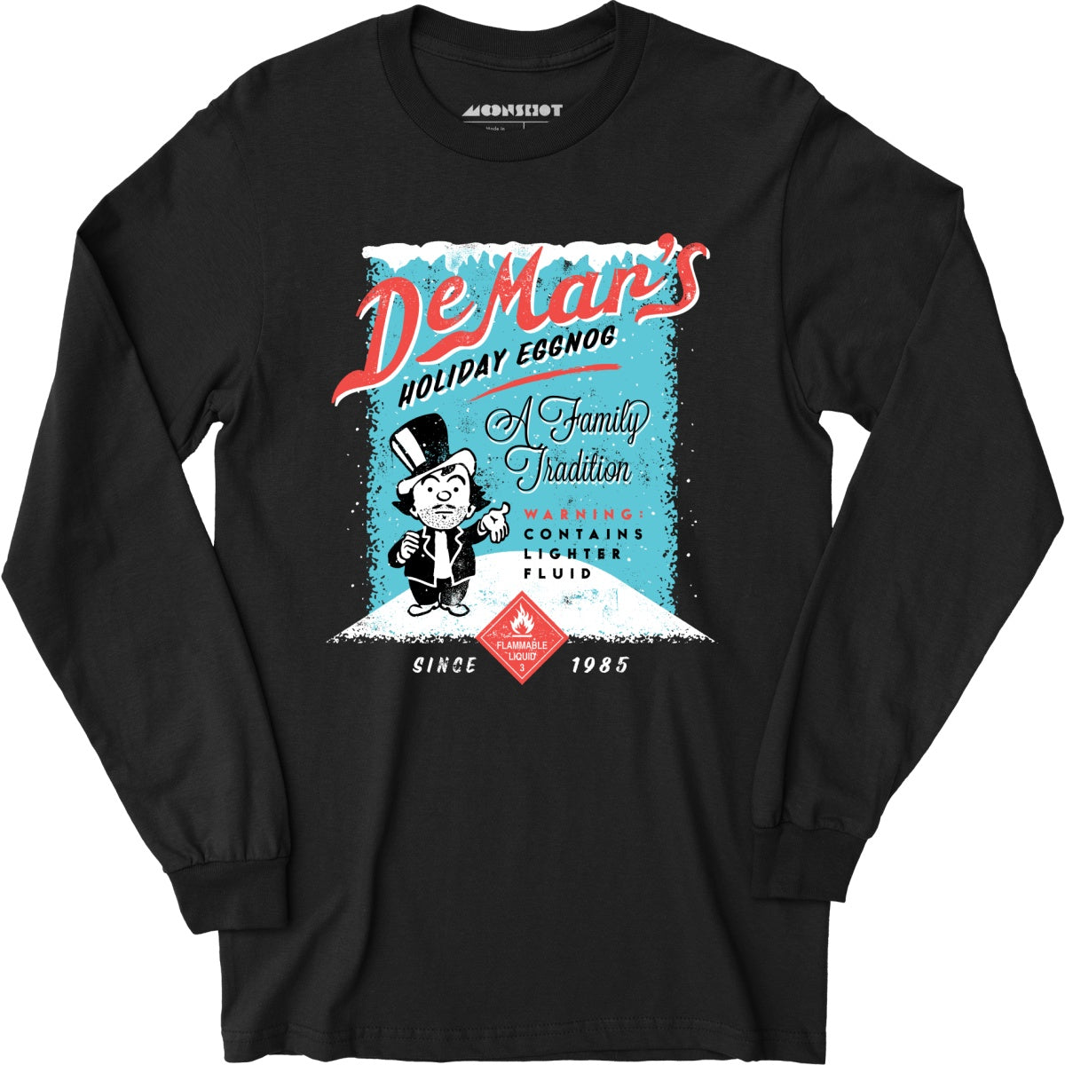 Charles DeMar's Eggnog with Lighter Fluid - Long Sleeve T-Shirt