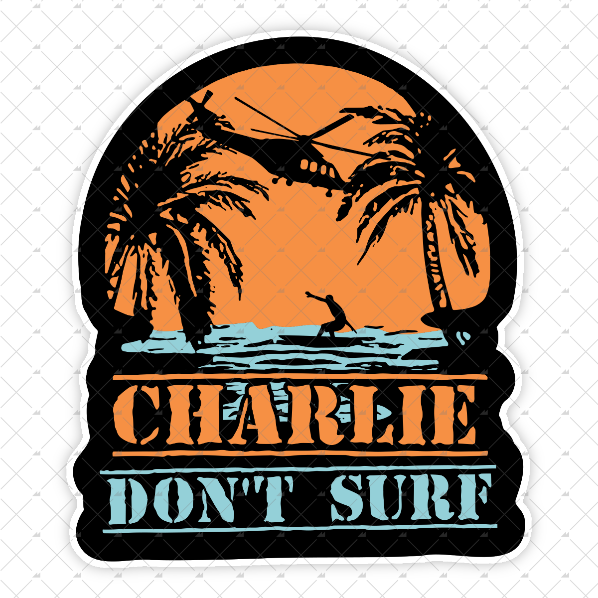 CHARLIE DON’T SURF DECAL STICKER APOCALYPSE NOW MOVIE QUOTE - Foto 13