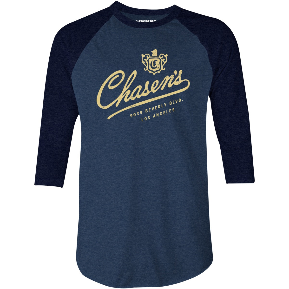 Chasen's - Los Angeles, CA - Vintage Restaurant - 3/4 Sleeve Raglan T-Shirt