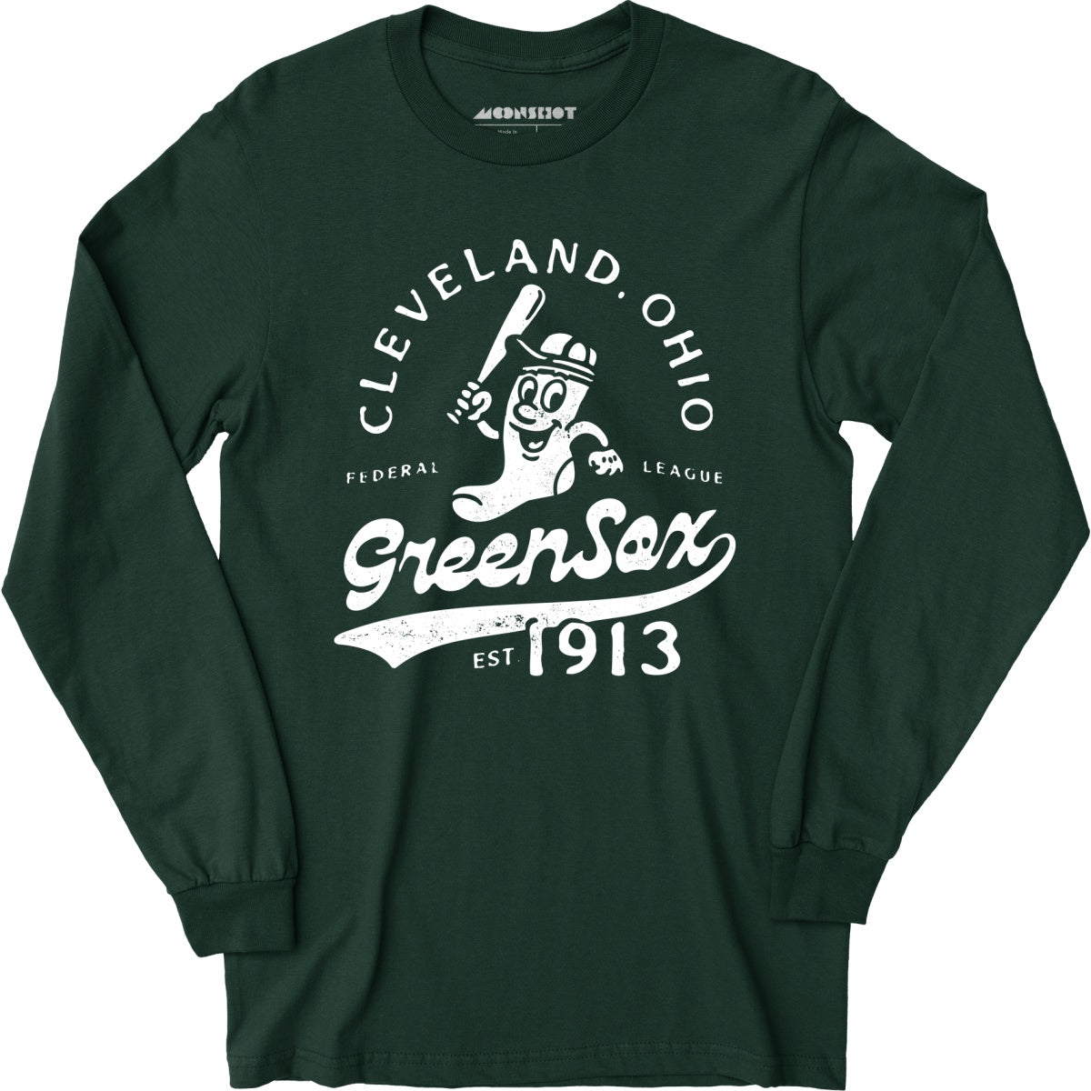Cleveland Green Sox - Ohio - Vintage Defunct Baseball Teams - Long Sleeve T-Shirt