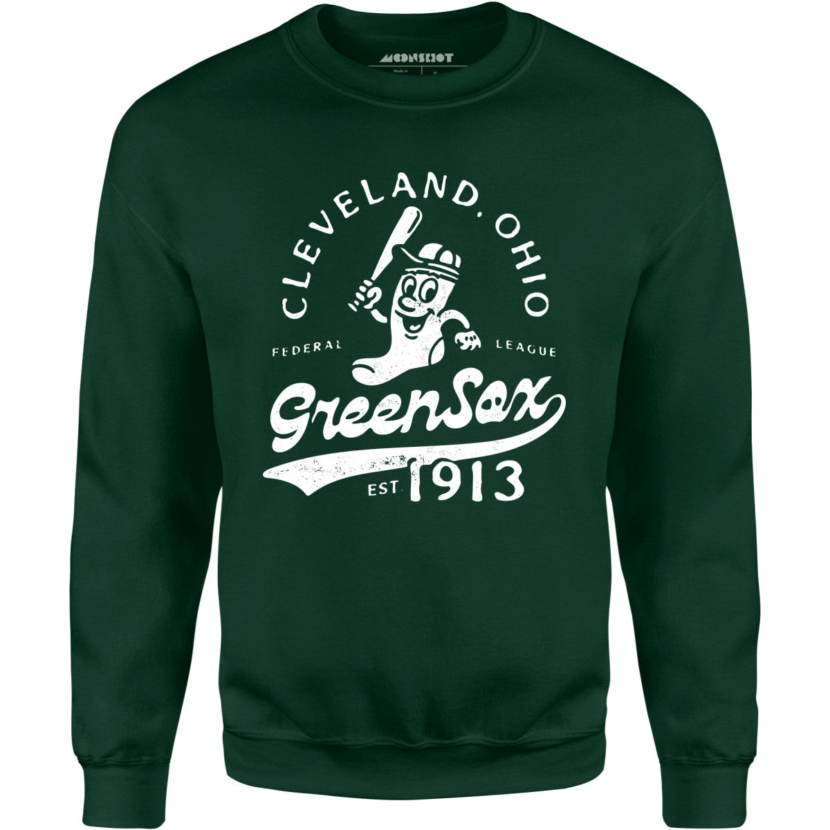 Cleveland Green Sox - Ohio - Vintage Defunct Baseball Teams - Unisex Sweatshirt