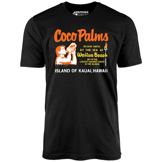 Coco Palms v2 - Hawaii - Vintage Tiki Bar - Black - Unisex T-Shirt