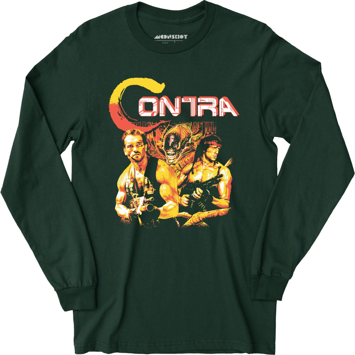 Contra Action Heroes Mashup Parody - Long Sleeve T-Shirt
