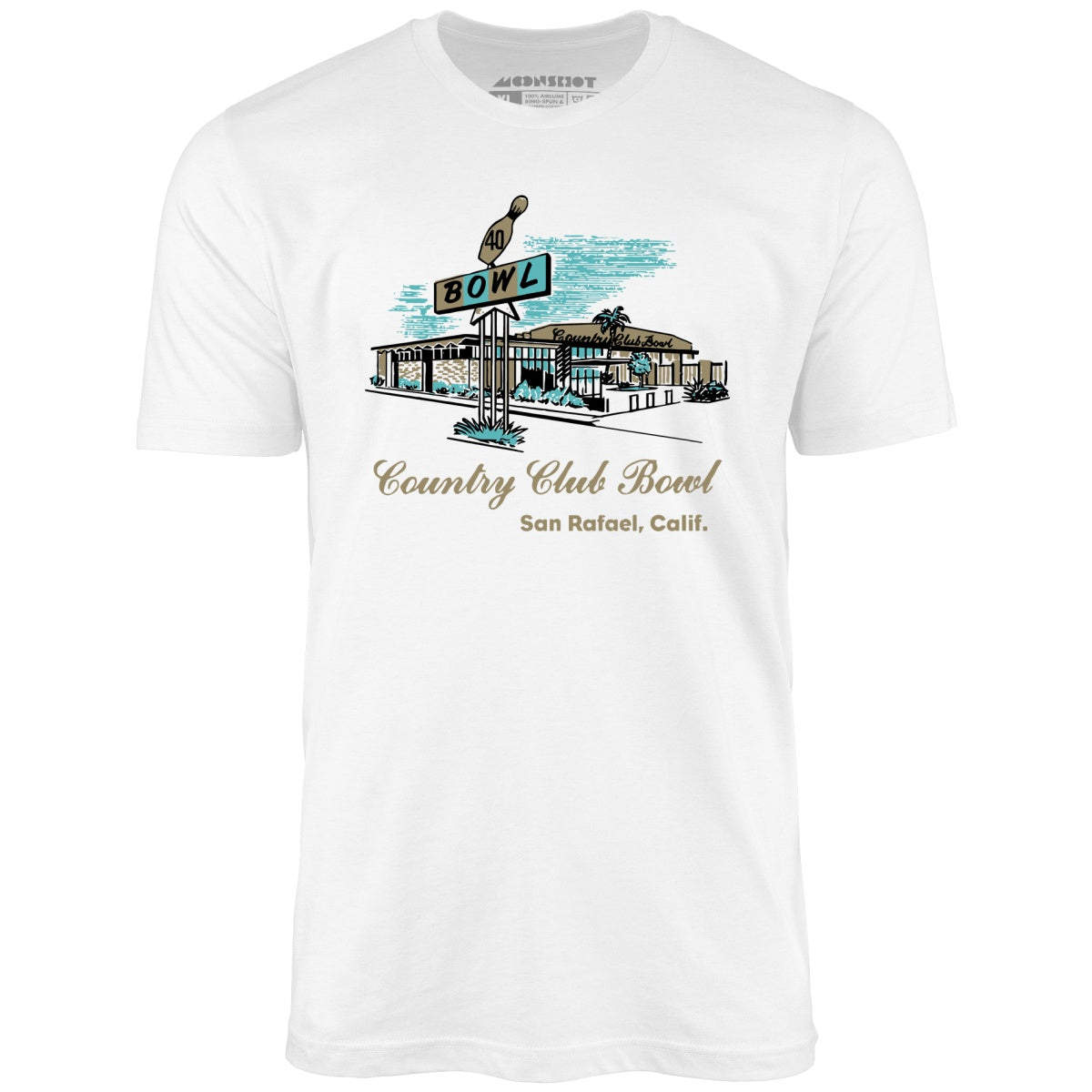 Country Club Bowl - San Rafael, CA - Vintage Bowling Alley - Unisex T-Shirt
