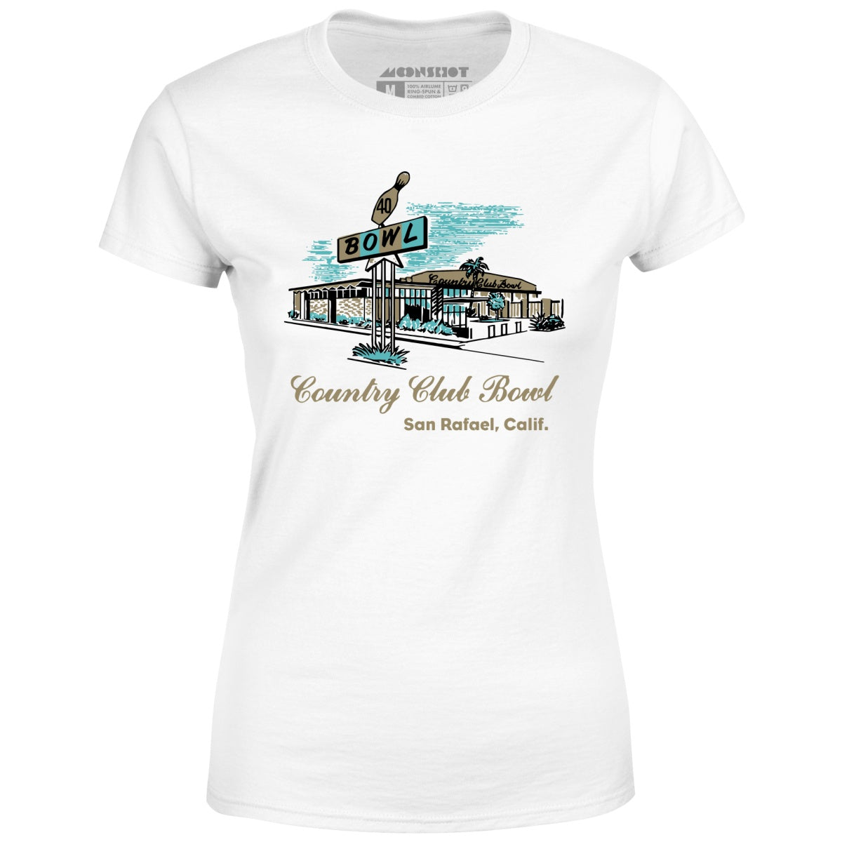 Country Club Bowl - San Rafael, CA - Vintage Bowling Alley - Women's T-Shirt