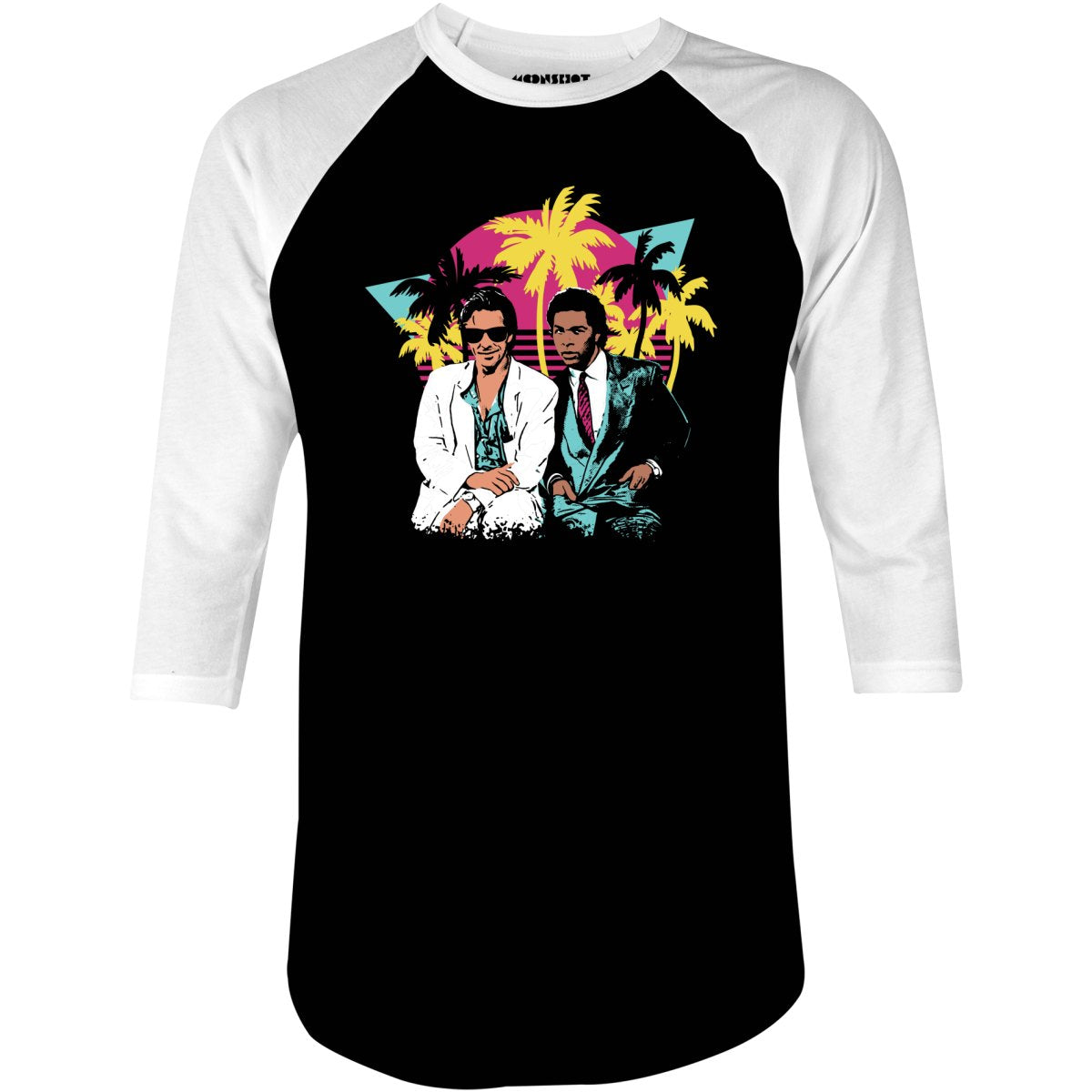 Crockett and Tubbs - 3/4 Sleeve Raglan T-Shirt