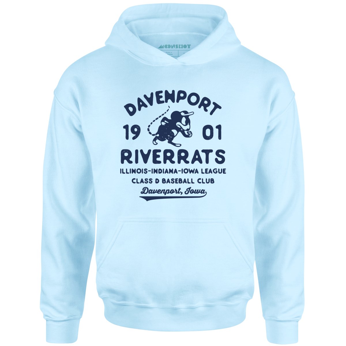 Davenport River Rats - Iowa - Vintage Defunct Baseball Teams - Unisex Hoodie