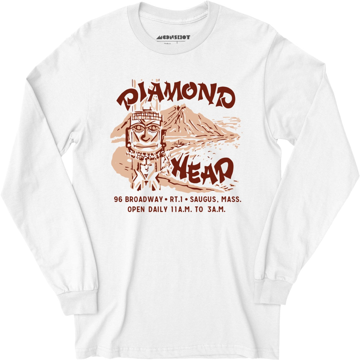 Diamond Head - Saugus, MA - Vintage Tiki Bar - Long Sleeve T-Shirt