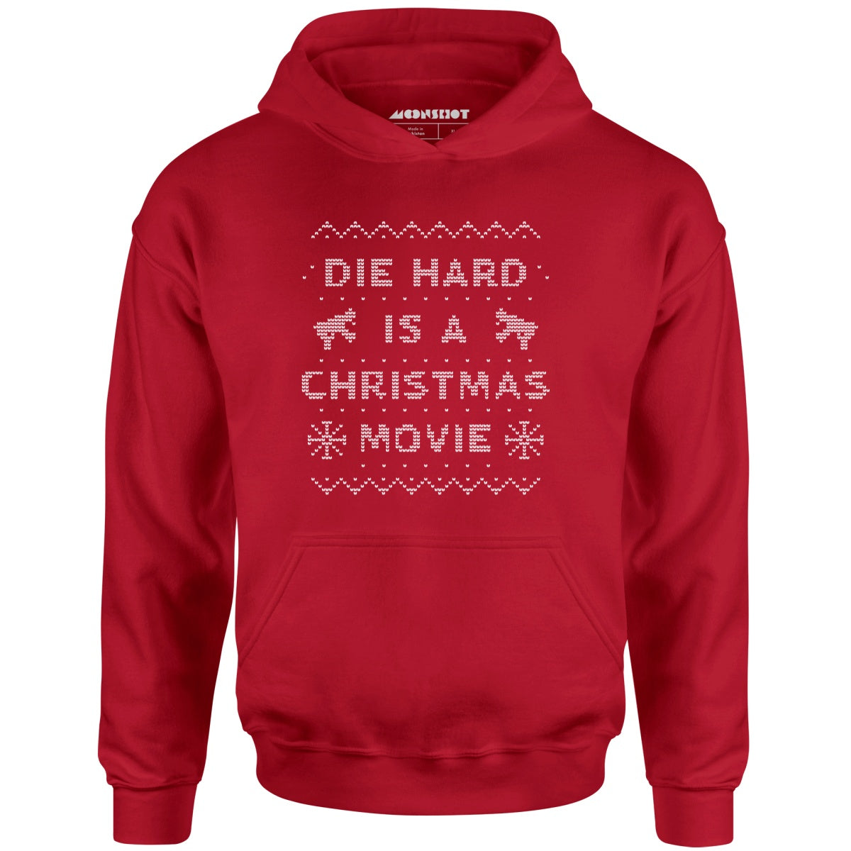Die Hard is a Christmas Movie - Sweater Print Style - Unisex Hoodie