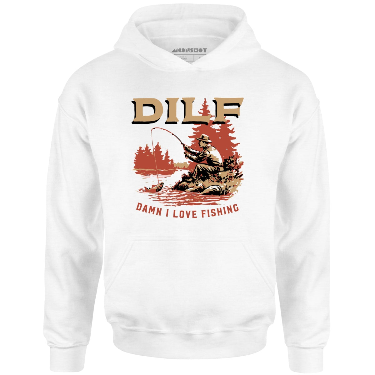 DILF Damn I Love Fishing - Unisex Hoodie