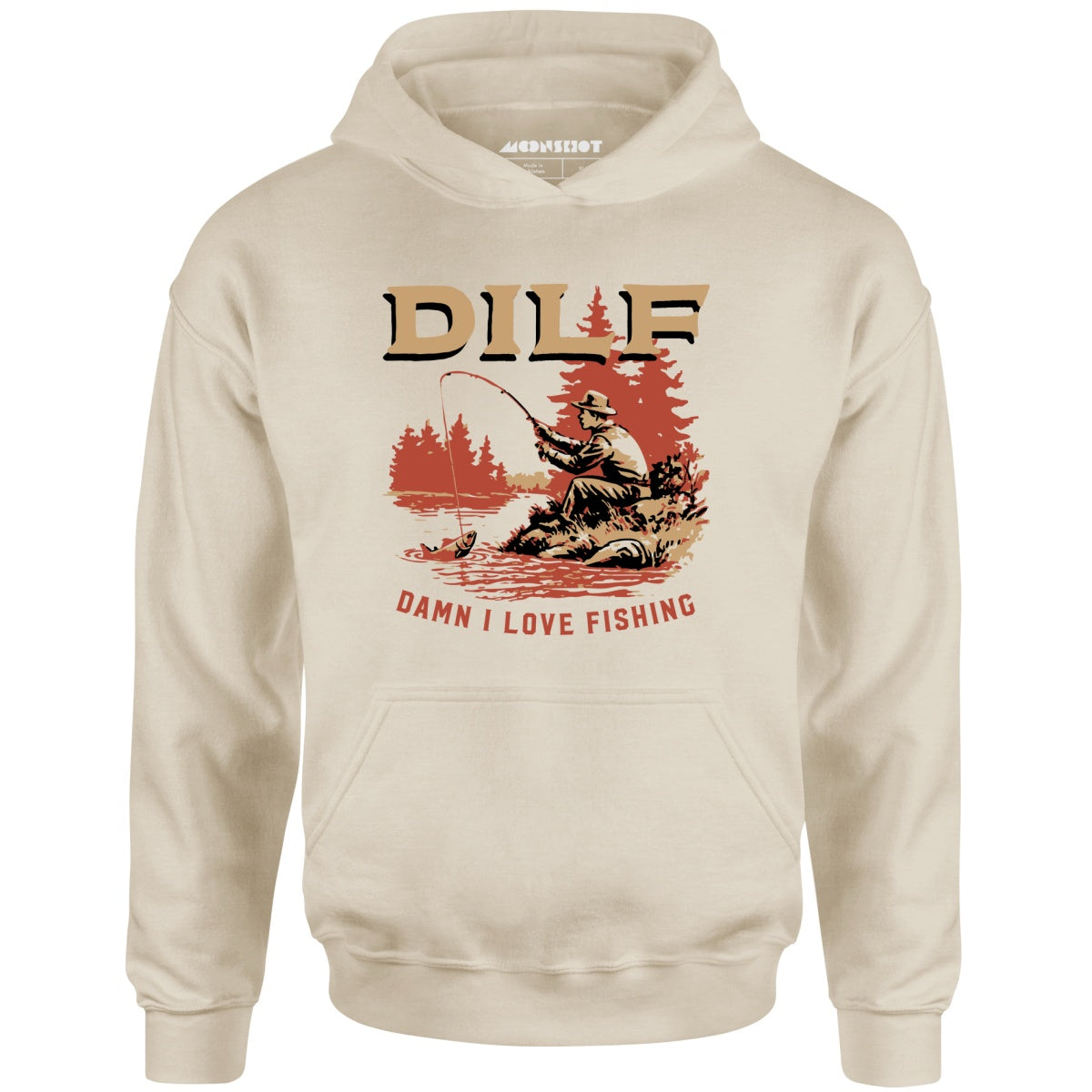 DILF Damn I Love Fishing - Unisex Hoodie