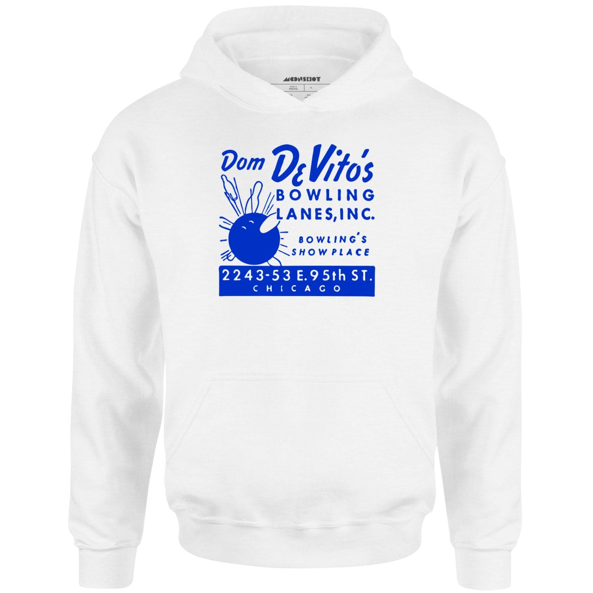 Dom DeVito's - Chicago, IL - Vintage Bowling Alley - Unisex Hoodie
