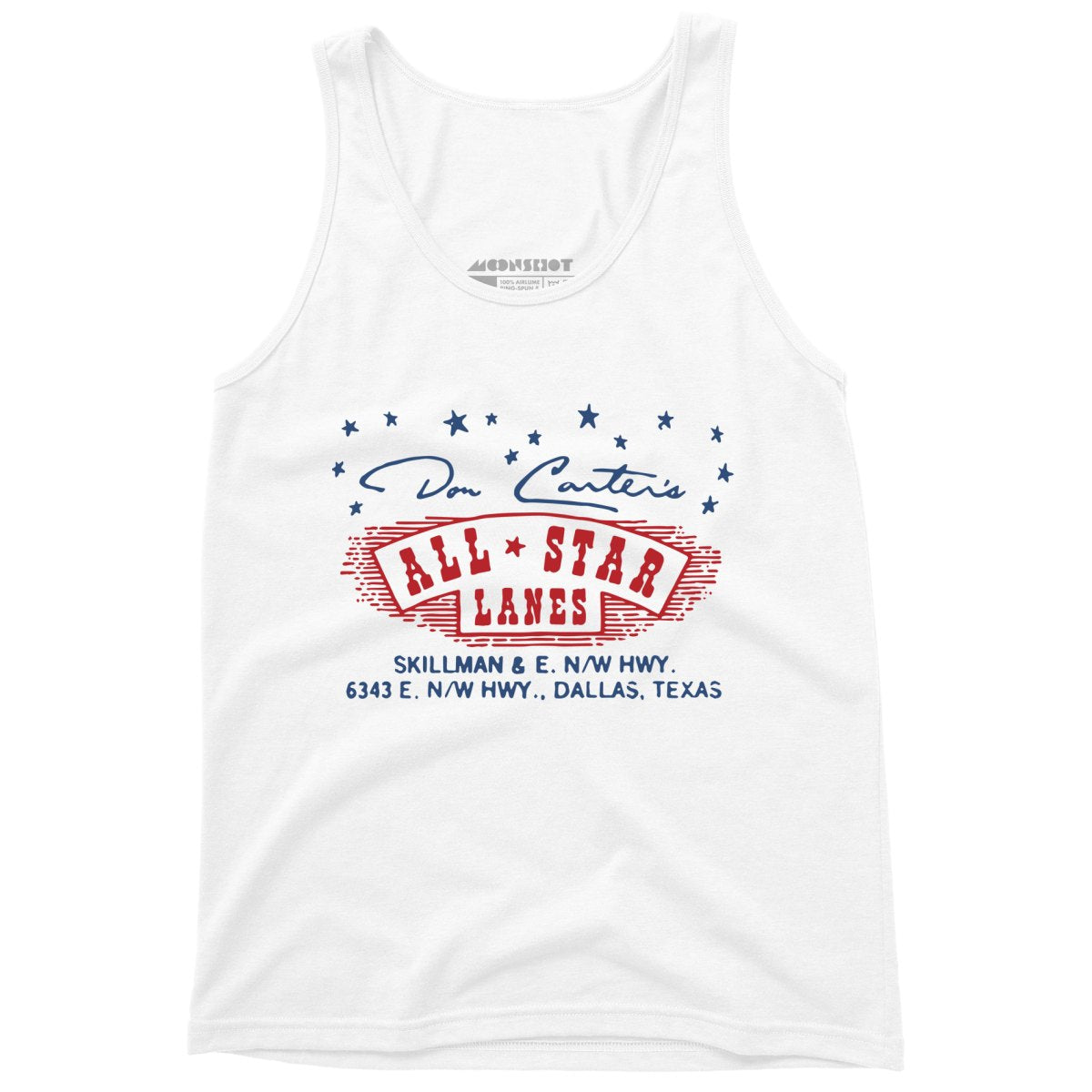 Don Carter's All Star Lanes - Dallas, TX - Vintage Bowling Alley - Unisex Tank Top