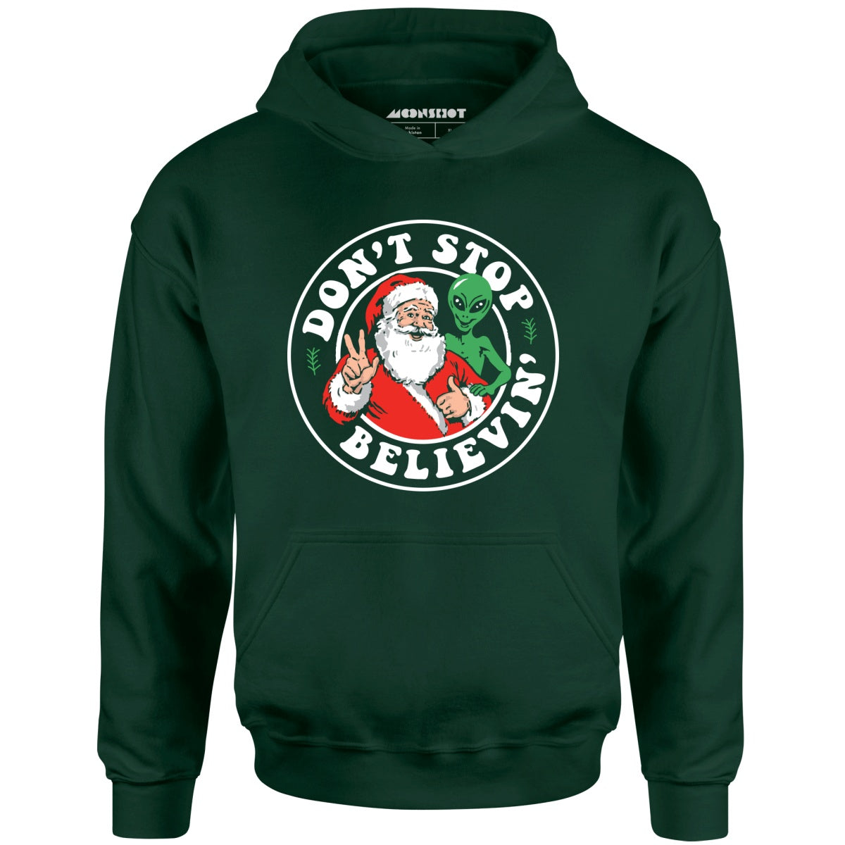 Don't Stop Believin' - Santa & Alien - Unisex Hoodie