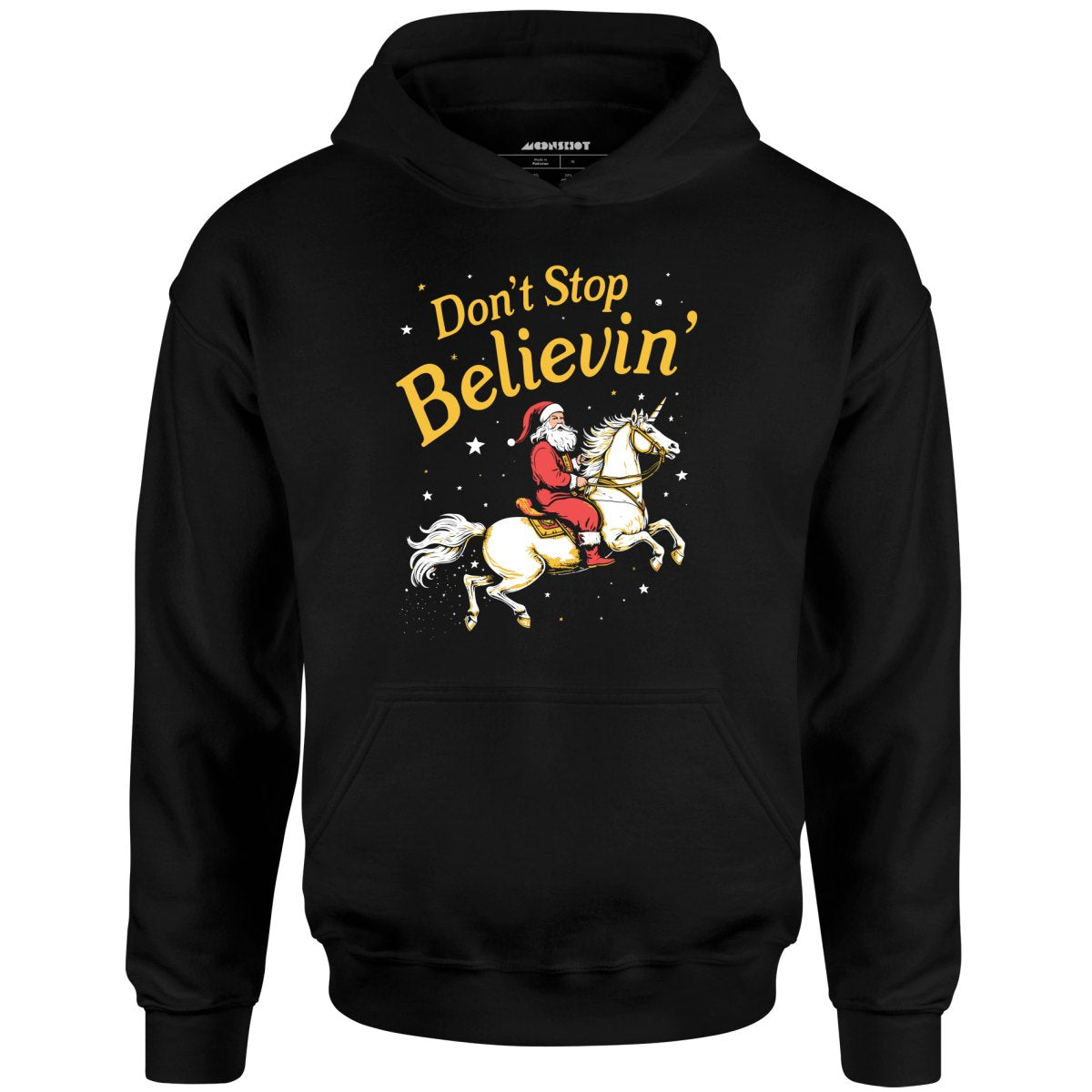 Don't Stop Believin' Santa Unicorn - Unisex Hoodie