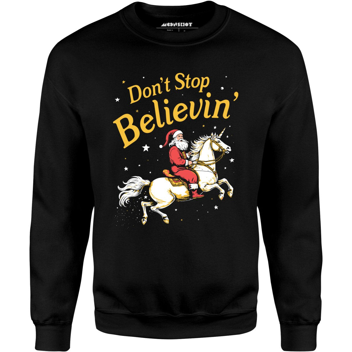Don't Stop Believin' Santa Unicorn - Unisex Sweatshirt