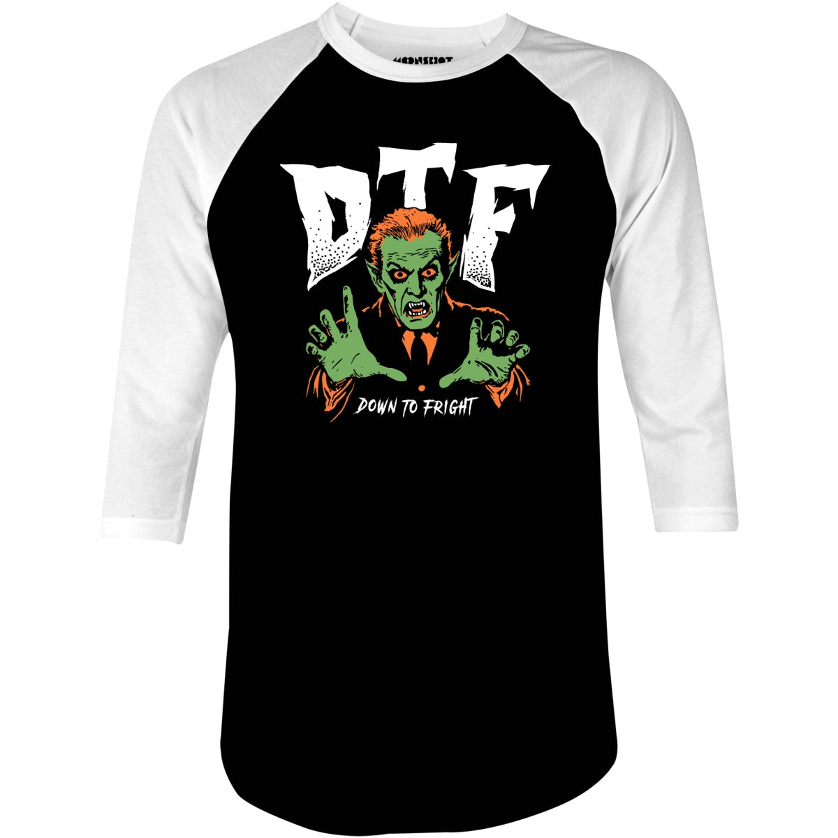DTF Down to Fright - 3/4 Sleeve Raglan T-Shirt