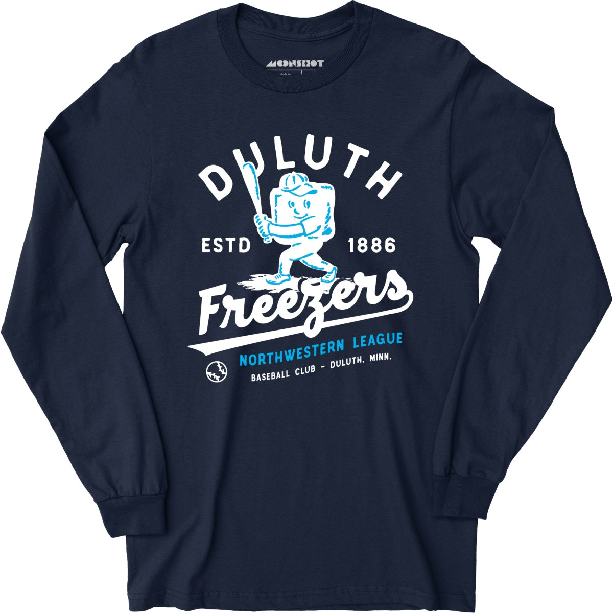 Duluth Freezers - Minnesota - Vintage Defunct Baseball Teams - Long Sleeve T-Shirt