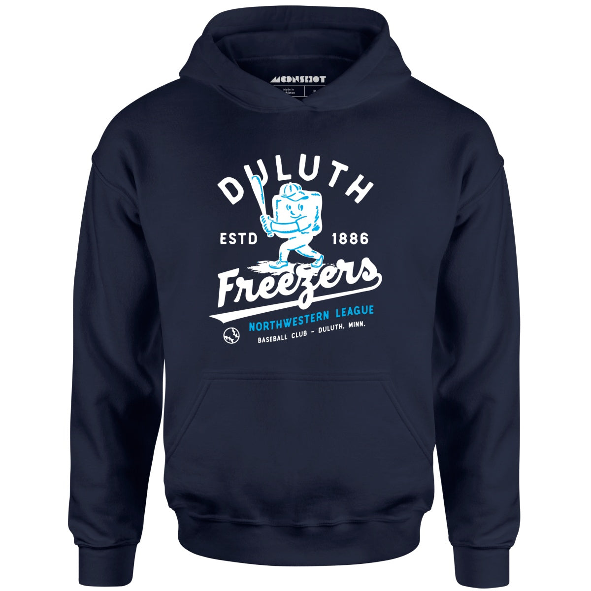 Duluth Freezers - Minnesota - Vintage Defunct Baseball Teams - Unisex Hoodie