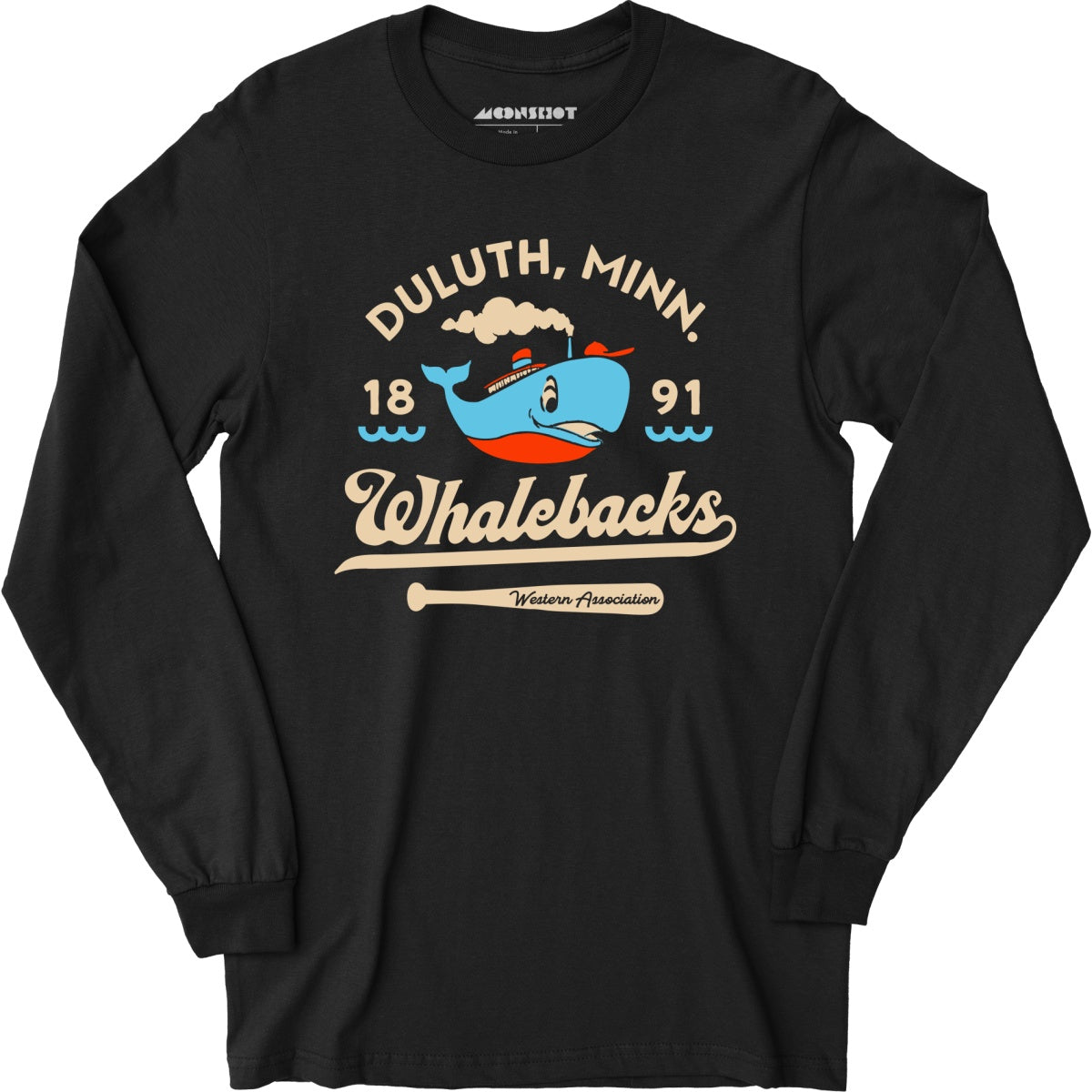 Duluth Whalebacks - Minnesota - Vintage Defunct Baseball Teams - Long Sleeve T-Shirt