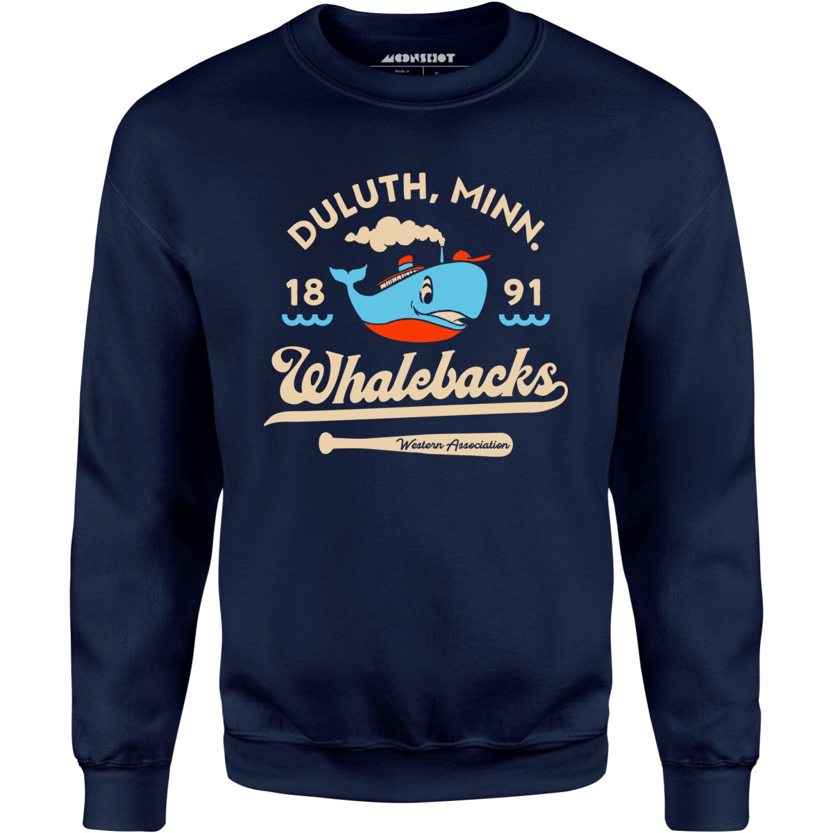 Duluth Whalebacks - Minnesota - Vintage Defunct Baseball Teams - Unisex Sweatshirt