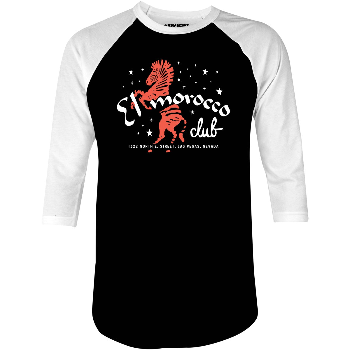 El Morocco Club v2 - Vintage Las Vegas - 3/4 Sleeve Raglan T-Shirt