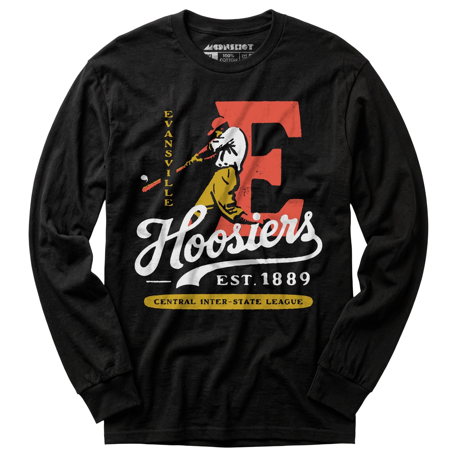 Evansville Hoosiers - Indiana - Vintage Defunct Baseball Teams - Long Sleeve T-Shirt